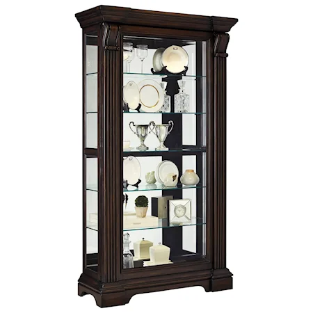 Traditional Curio with Touch Lighting